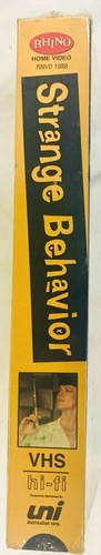 Strange Behavior (VHS, 1981) NEW Sealed Rhino Home Video 1st Press Rare Horror - Picture 3 of 7