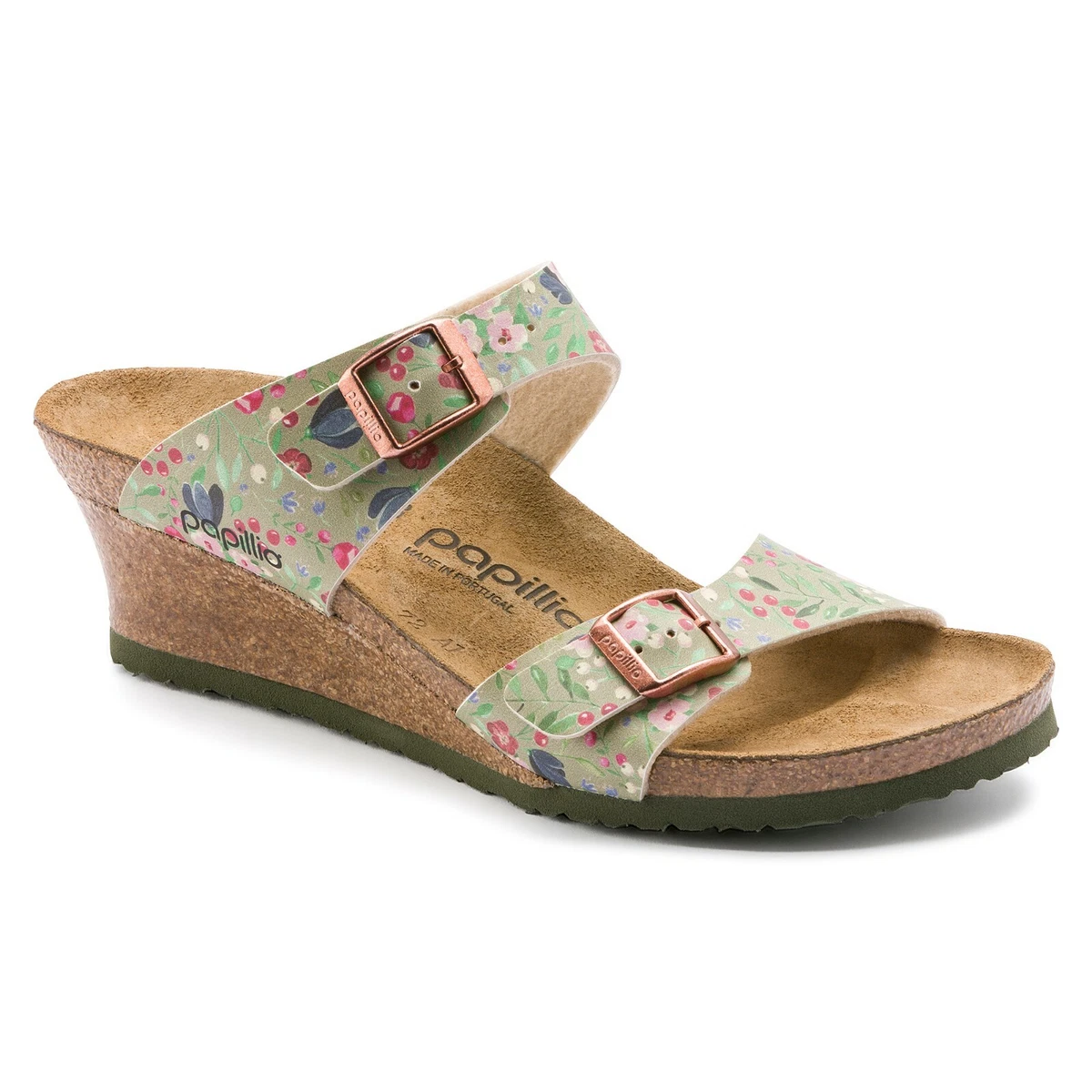 Birkenstock meadow flowers khaki top