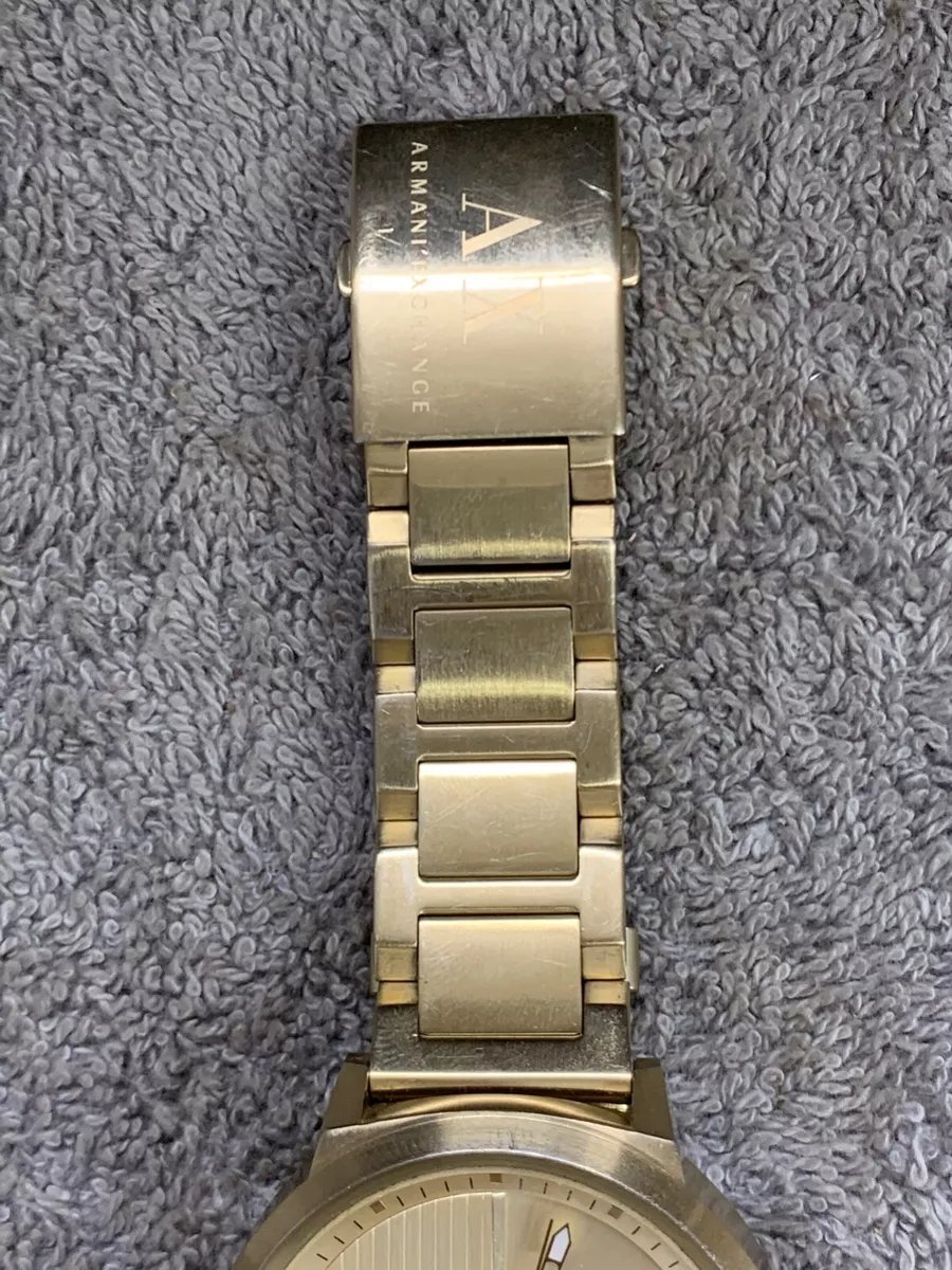 Armani Exchange AX1363 Stainless Steel Gold Watch See Pics Read Desc