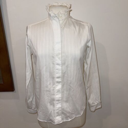 Vintage 1970’s Cottagecore Prairie blouse w high … - image 1