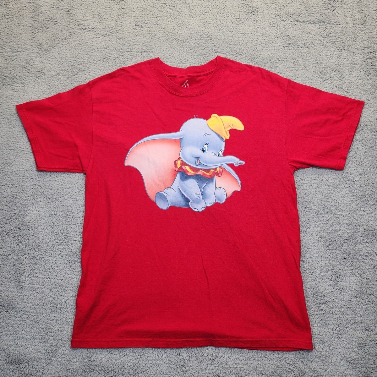 Disneyland World Dumbo Shirt Mens Large Red Elephant