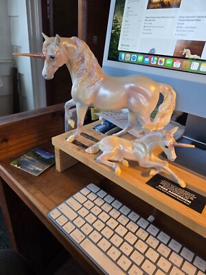 Breyer Horse #3364 Alida Elidor Rainbow Pearl Marabella Unicorn Mare Ashley Foal
