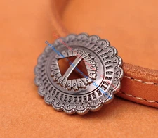 5X Tribal Beauty Western Cowboy Rodeo Hatband Headstall Bridle Slotted Conchos