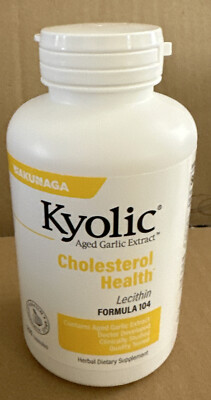 Kyolic Formula 104 Garlic Lecithin Cholesterol Capsules -200 Count. Exp 12/2026