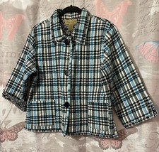 PECK  PECK Weekend Quilted Women's Fashion Blazer Multicolor Size L Large