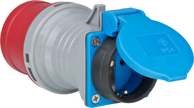CEE Adapter 400V/16A Stecker auf 230V Schuko IP44 Camping Wohnmobil Outdoor