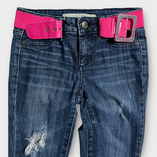 Joe's Jeans Girls Dark Wash Skinny Ankle Jeans With Areas of Distress Size 10 - Picture 6 of 14