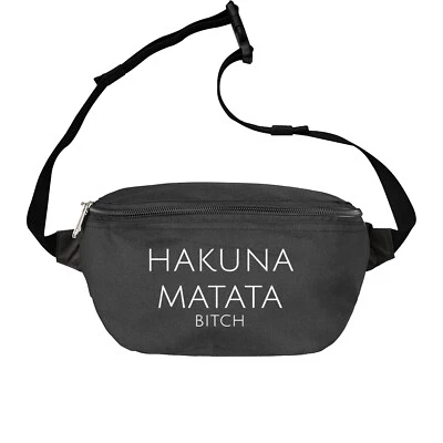 Moderne Bauchtasche mit Spruch Hakuna ... -Gürteltasche Herren-Schwarz-NEU