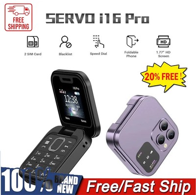 2024 New Mini Flip Mobile Phone 2 SIM Card Small.Display Foldable Cell Phone NEU