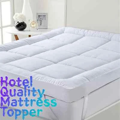 MRK HOMEWARE Hotel Quality Mattress Topper 10cm/4Inch Thick Deep Toppers Single Double King