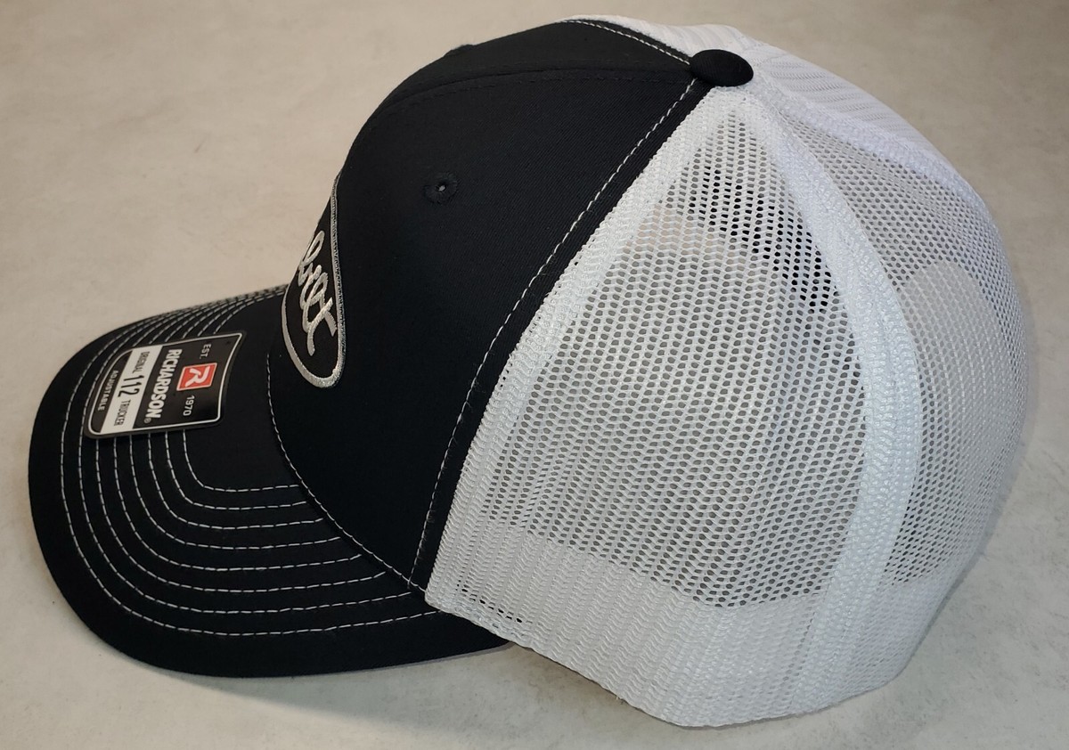 Cappello Richardson 112 Trucker Snapback Corvette C5 - Bianco/Nero, Regolabile, Nuovo Con Etichette