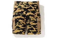 A BATHING APE BAPE 1st Camo Wide 6Pocket Shorts Yellow Men's Authentic Size S