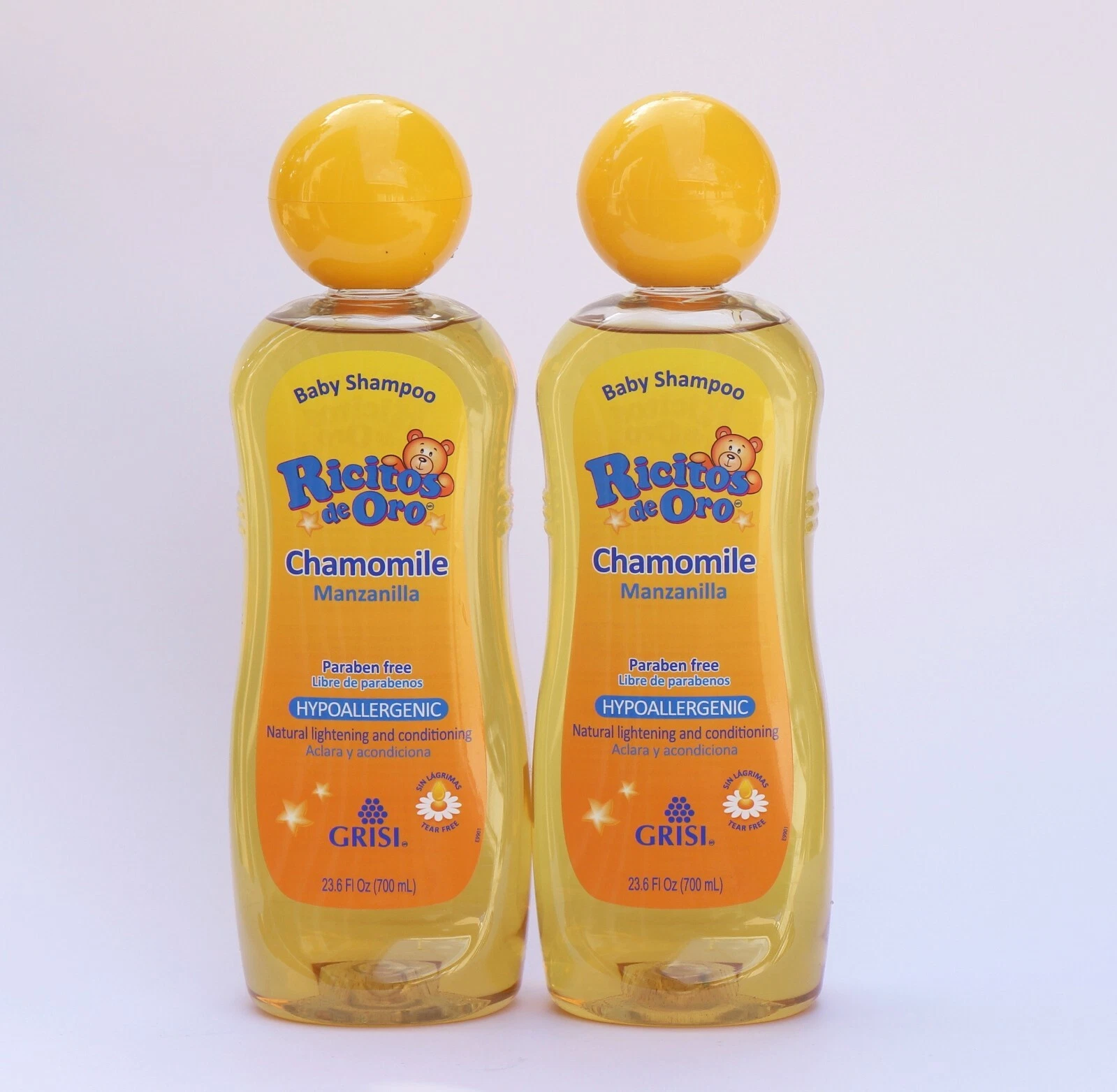 2PK GRISI Ricitos de Oro Baby Shampoo Chamomile Manzanilla Hypoallergenic 23.6OZ
Opens in a new wind