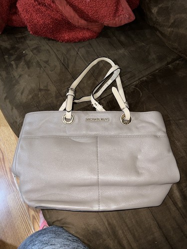 MICHAEL KORS Beige Leather Tote Bag Purse