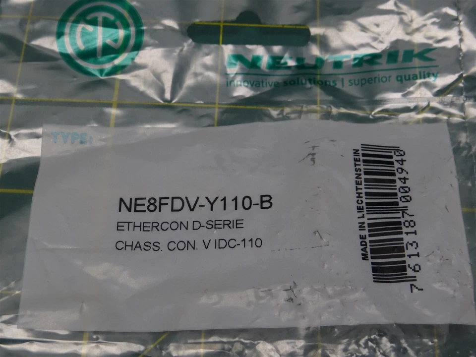 Neutrik XLR Modular / Ethernet Connector NE8FDV-Y110-B Female Jack 8P8C IDC Term - Image 2 of 4