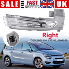 For Citroen C4 Picasso 2013-18 Clear LED Wing Door Mirror Indicator Drivers Side