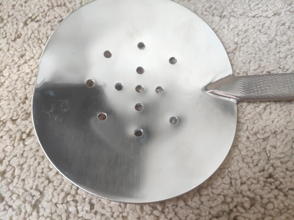 Uzbek plov lid, Uzbekistan Handmade Stainless Steel Skimmer (30 cm or 11.8 inch) - Image 4 of 4