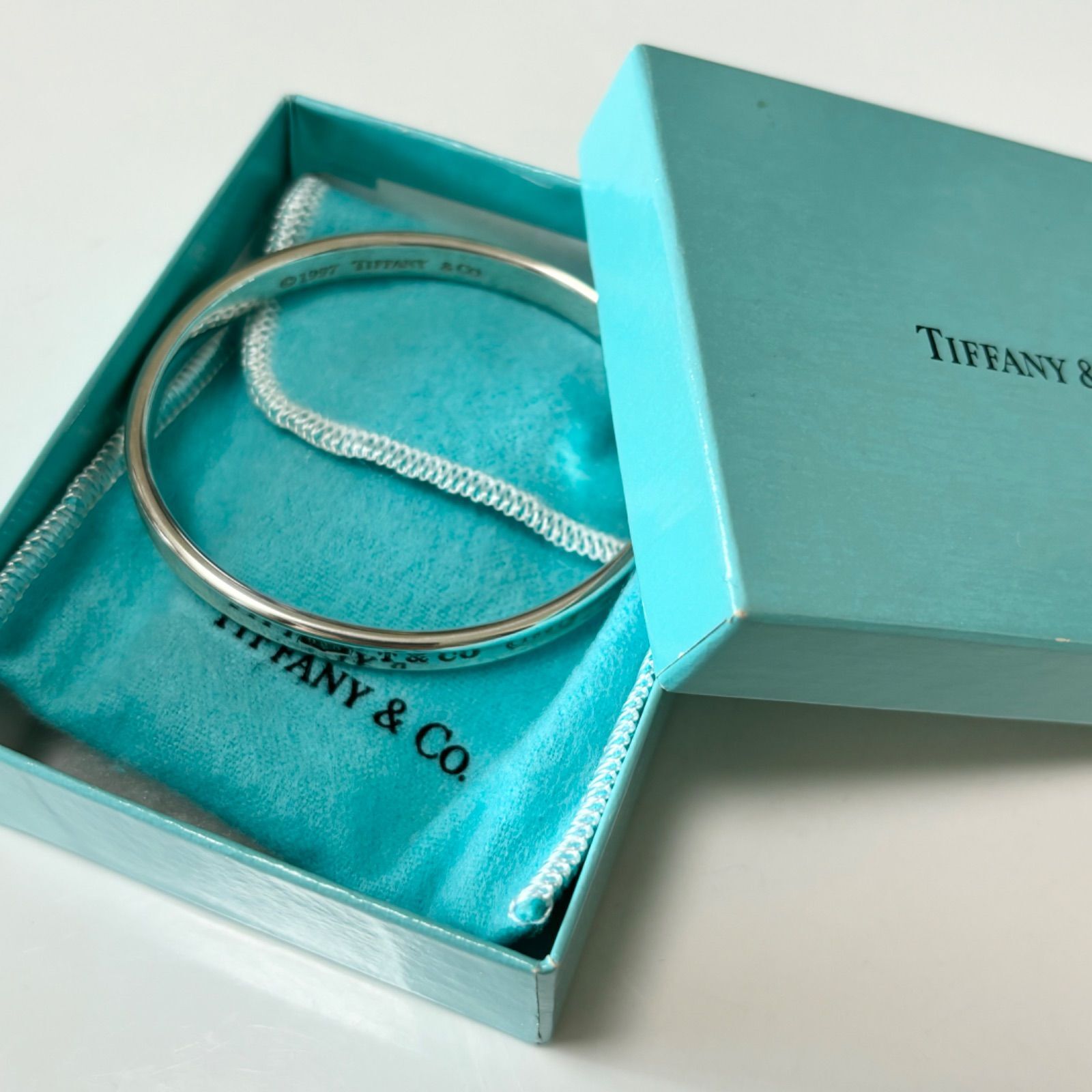 Tiffany & Co. 1837 Sterling Silver 925 Bangle Bracelet Authentic USED no box