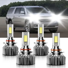 For GMC Jimmy 1995-2005 LED Headlight Bulb 9005+9006 High Low Beam White 6500K