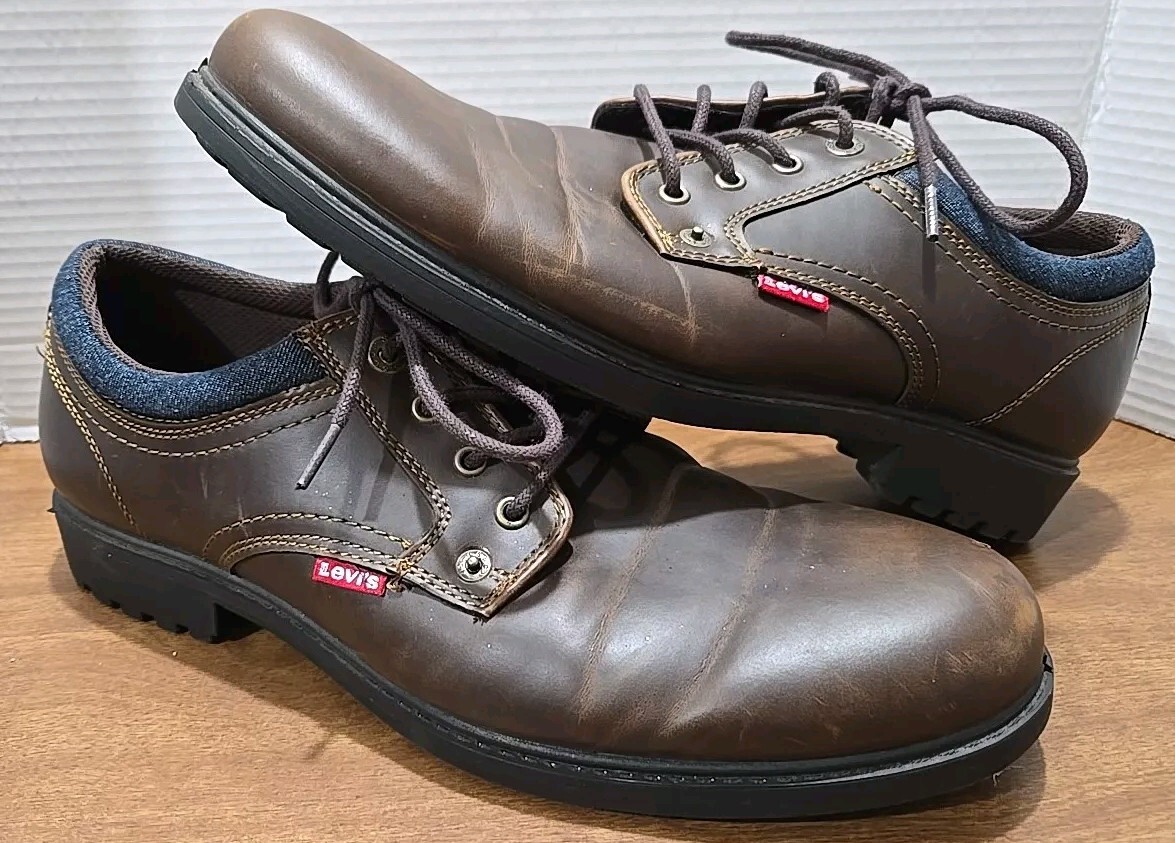 Levi's Comfort Tech Insole Men's Size 13 Sneaker Shoes Brown Leather