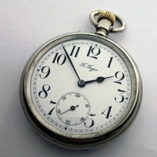 Rare ANTIQUE Pocket Watch P. Bure Enamel Dial Buhre