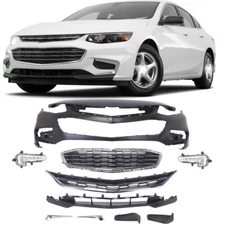 1 Set For 2016-2018 Chevrolet Malibu Front Bumper Cover & Grille Replacement