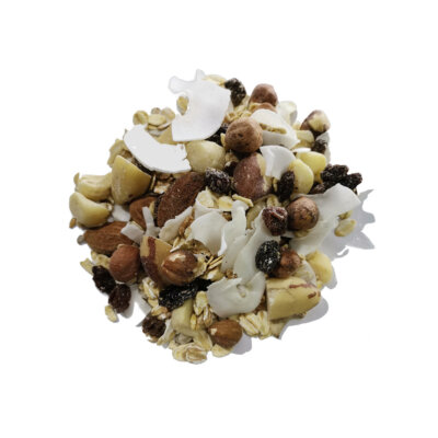 (13,17 EUR/kg) Klassisches Premium Nuss Bio Müsli 600g mit Macadamia und Mandel