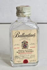 Vtg 1960's  Airline Ballentine's Scotch Whisky Liquor Empty Bottle
