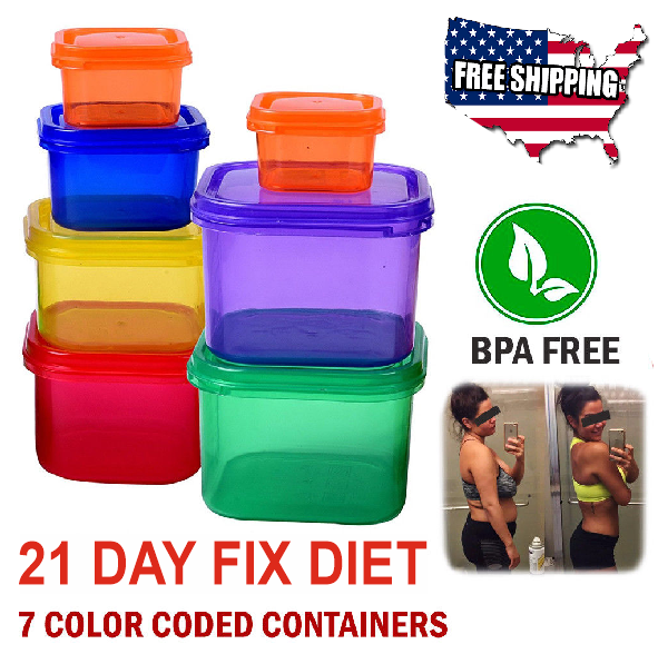 21 Day Fix Portion Control Containers Kit Beach Body Food Plan Diet