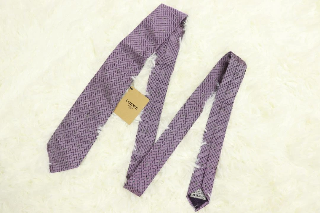 Cravatta cravatta cravatta uomo seta usata originale LOEWE abito classico lusso multicolore 3