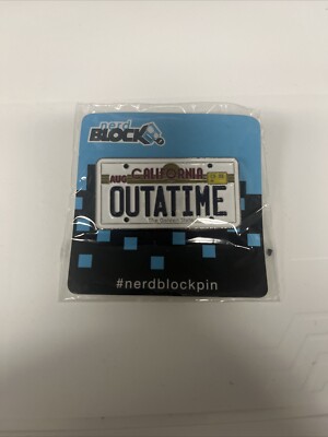 Nerd Block Back To The Future California OUTATIME License Plate Enamel Pin