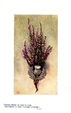 Raphael Tuck Oilette Sprig of Heather  Antique Postcard L2