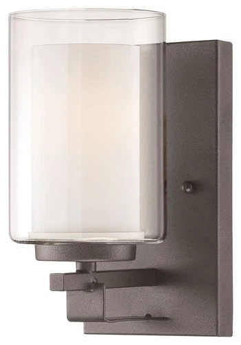 Minka Lavery 6101 Parsons Studio 9" Tall Vantage Bathroom Sconce - Smoked Iron - Picture 1 of 9