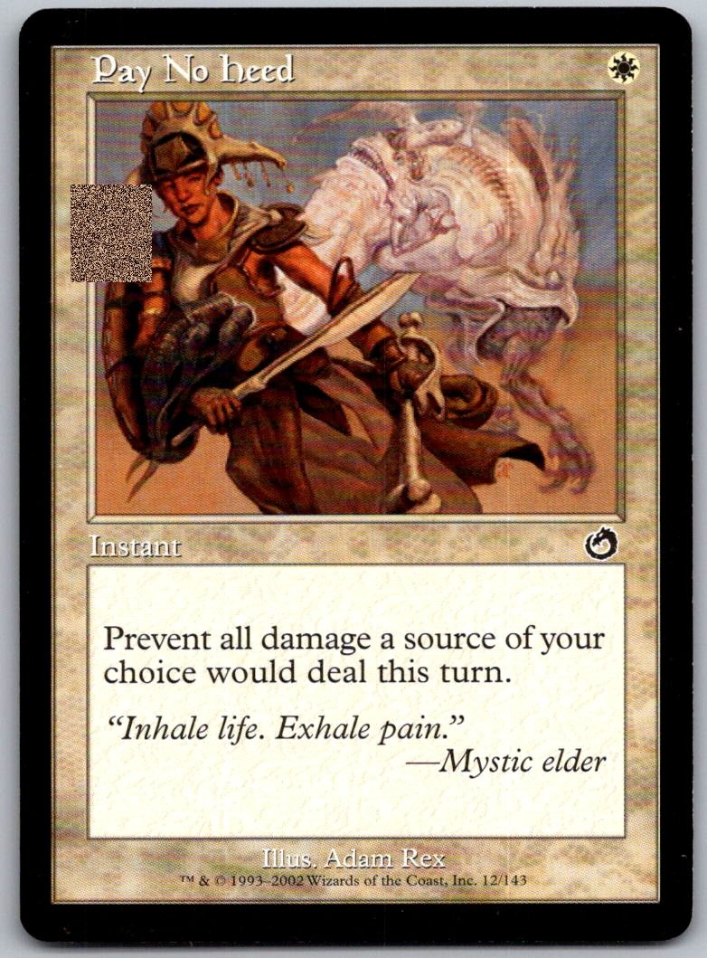 Pay No Heed 12 Common Torment Magic: The Gathering Lightly Played