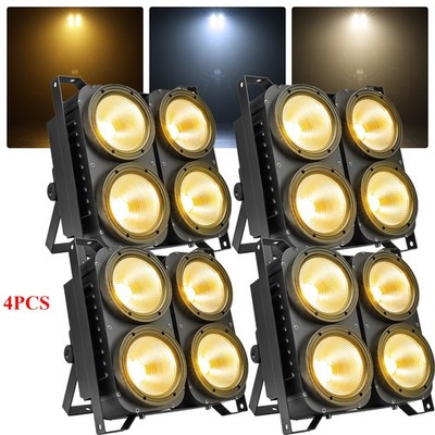 2/4PCS 400W COB LED Par Light DMX DJ Audience Blinder Lighting Warm&Cool White