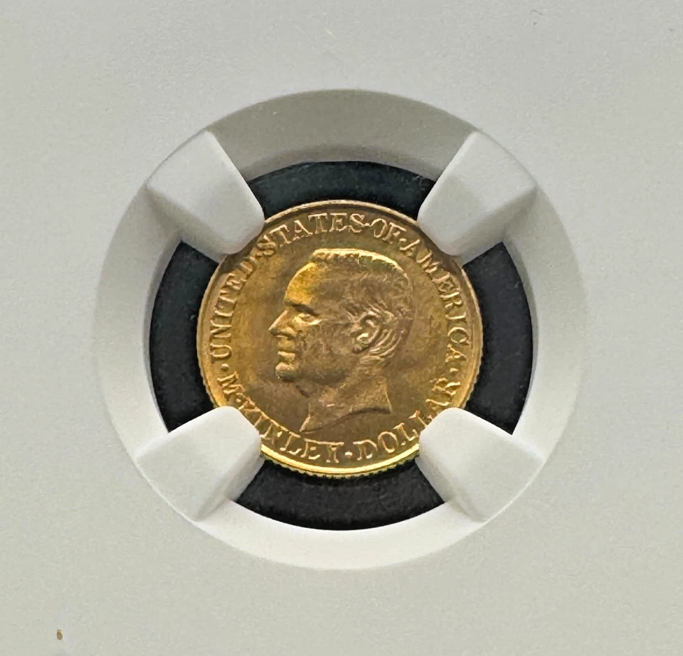 1916 McKINLEY LOUISIANA PURCHASE COMMEMORATIVE GOLD DOLLAR NGC MS67 09XEEA25 - Image 2 of 4