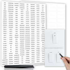 328 Pieces Light Switch Label Sticker Clear Transparent with TextWaterproof Swi