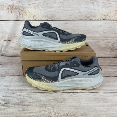Salomon Glide Max TR Mens Sz 14 Trail Running Shoes Quiet Shade Blue Sand