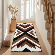 Boho Long Bathroom Rugs Runner Non Slip Washable Western Aztec Bath Mats Rugs...