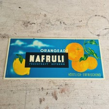C6088 Altes Blechschild ORANGEADE NAFRULI FRUCHTSAFT GETRÄNK Werbeschild