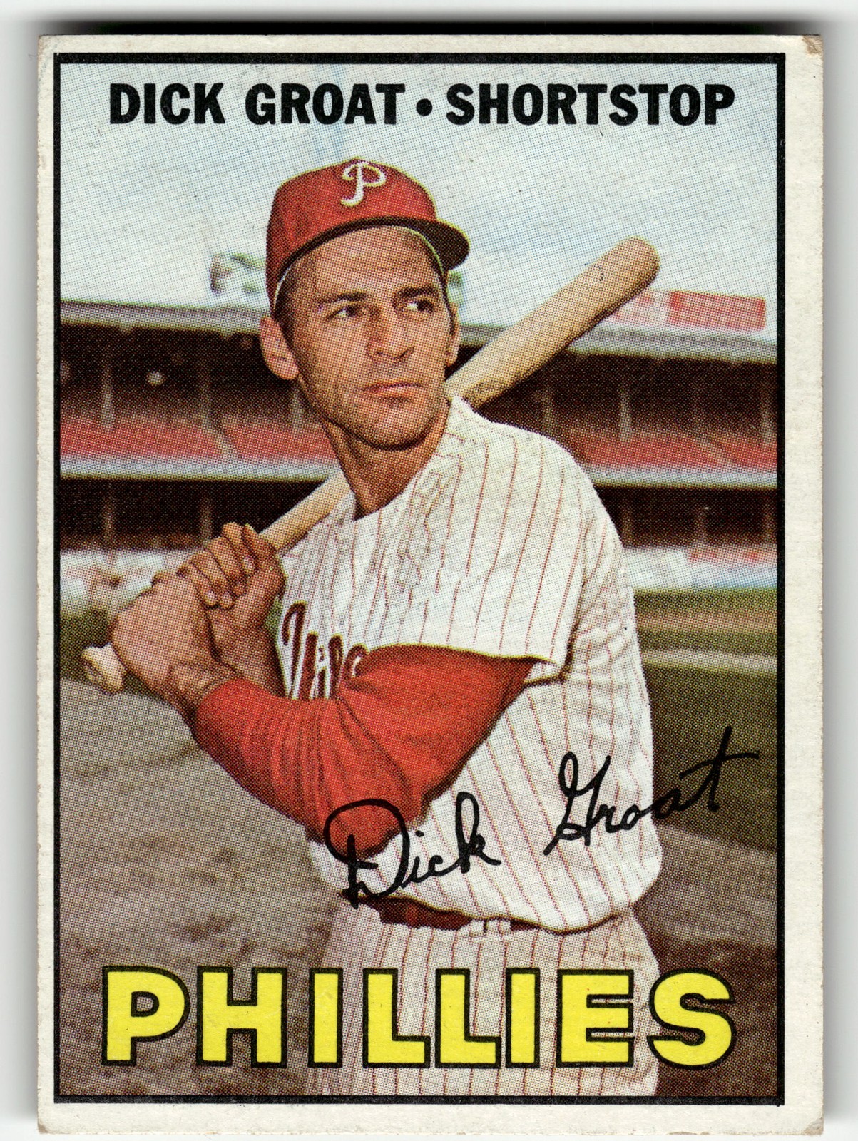 1967 Topps Dick Groat #205 Philadelphia Phillies LOW MID GRADE OK!
