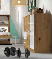 Kommode Sideboard Anrichte 120 Cm Artisan Eiche Weiß Hochglanz 76592727