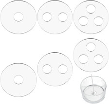 6Pcs 3 Styles Candle Wick Centering Tool Holder, 1/2/3 Hole Acrylic Candle Wi...
