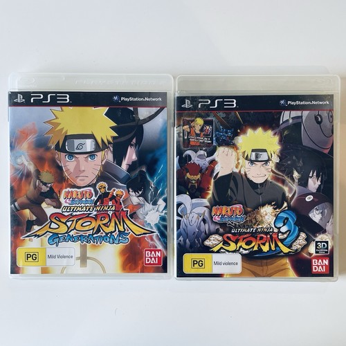 Naruto Shippuden Ultimate Ninja Storm Generations & Storm 3 PS3 Games PAL