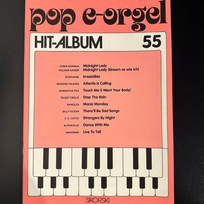 Noten - pop e-orgel - Hit-Album - Band 55 - Akkordeon Klavier - Sikorski