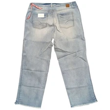 🆕 👖 Jag Jeans Womens 10 Mid Rise Straight Ankle Denim Capris Light Wash NEW