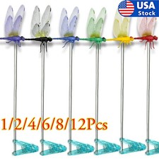 Fake Dragonfly Clips Clip on Dragonfly for Outdoors 3D Dragonfly Garden Deco OY