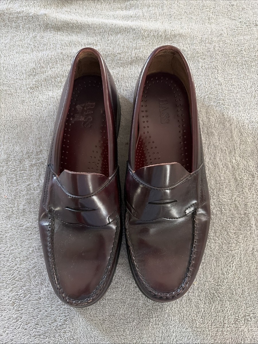 GH Bass & Co. Mens Brown Oxford Penny Loafers 10.5 Shoes 