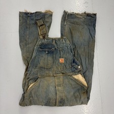 Vintage 50s Anvil Sanforized Workwear Denim Overalls 34x27 1950s True Vintage