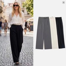 Women  s High Waist Wide Leg Pants Casual Office Straight Trousers
